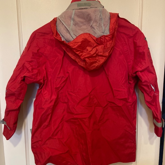 VINTAGE TRIBORD DECATHLON RED HOODED RAIN JACKET HOODIE COLD WINTER SNOW SZ 8 - Picture 9 of 13